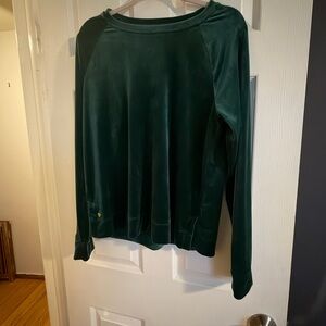 Lilly Pulitzer Deep Green Velvet Sweatshirt